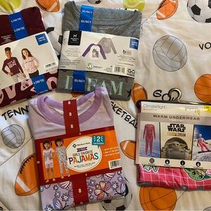 Girls' Pajamas with Floral Design